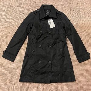 Wantdo Black Winter Trench Coat